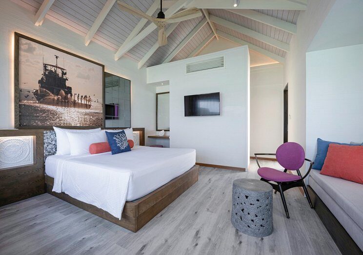 почивка малдиви oblu xperience ailafushi спалня- travelisimo.bg